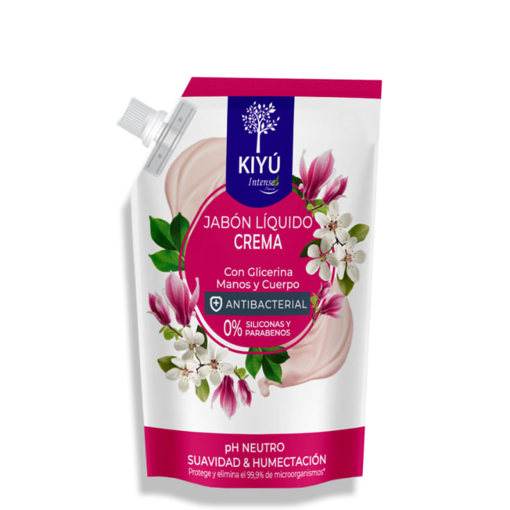 Jabón Líquido Antibacterial Crema Kiyú Doy Pack