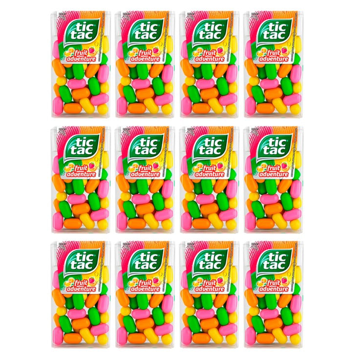 Tic tac sabor fruit adventure x 12 un.
