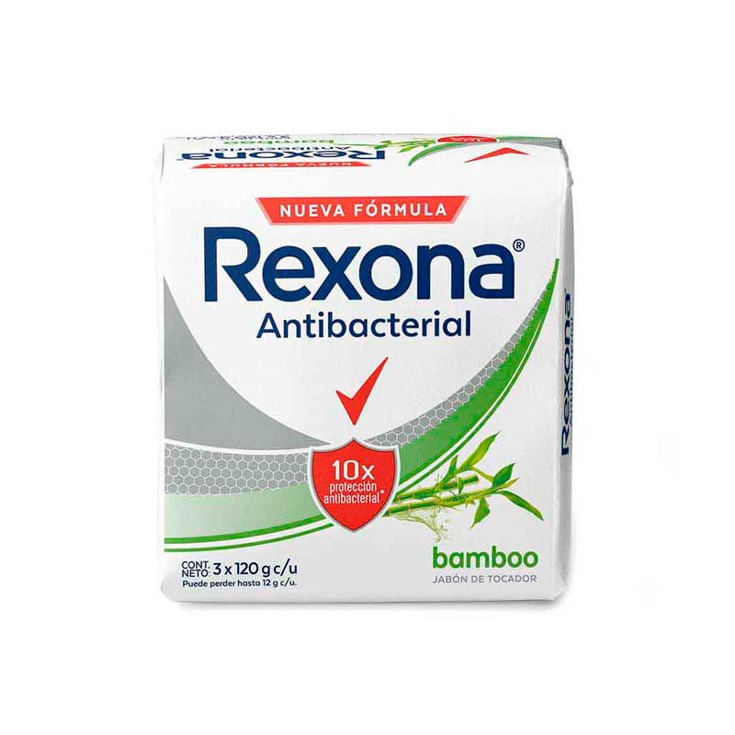 Rexona Jabon Antibacterial Bamboo Aloe X3 110G C/U