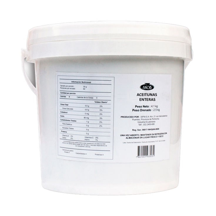Aceituna Snob Pepa Snob 4.1 Kg