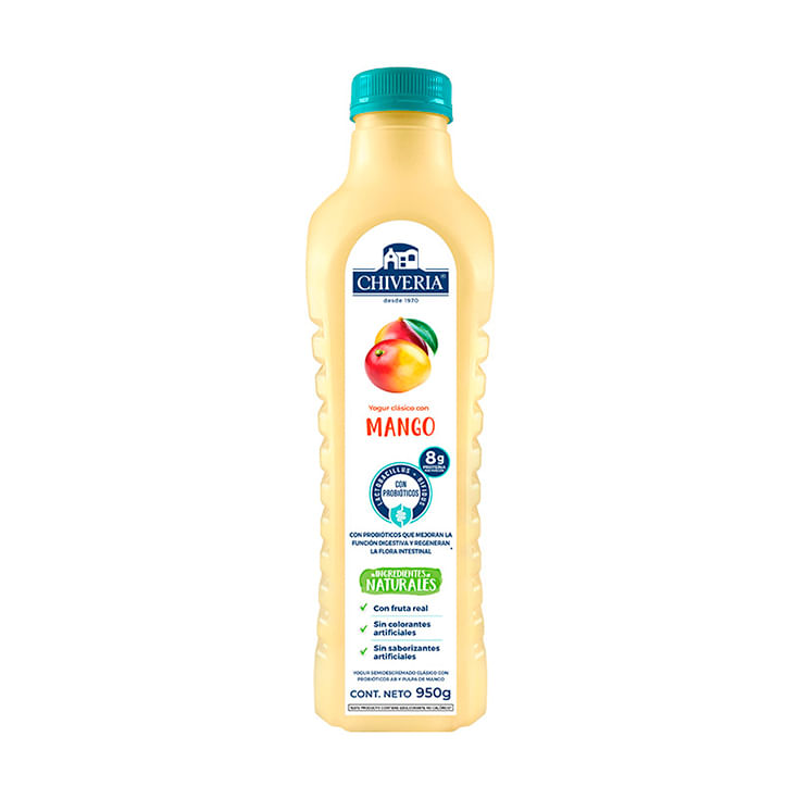 Yogurt Chiveria Semidescremado Mango 950 Ml.