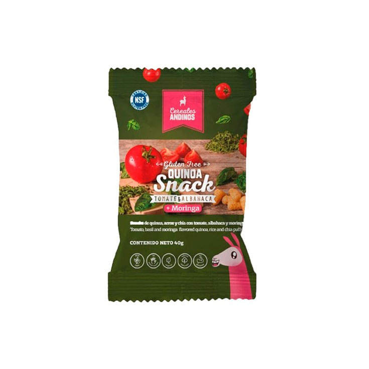 Quinoa Snacks Sabor A Tomate&albahaca 40 Gr