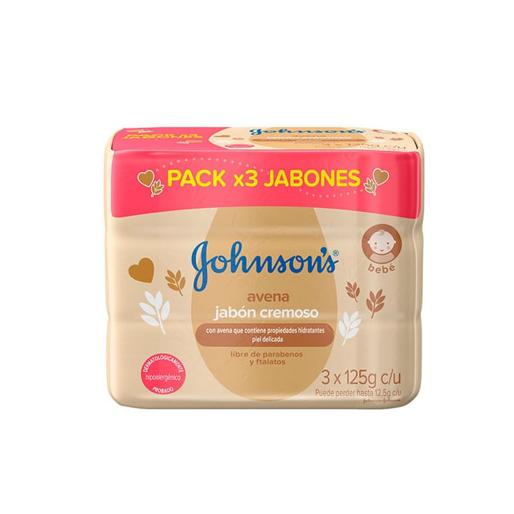 Tripack Jabon Baby Avena Johnson´S 125 Gr C/U