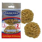 Esponja Dorada Inoxidable Mediana Cookpro X 2 Un