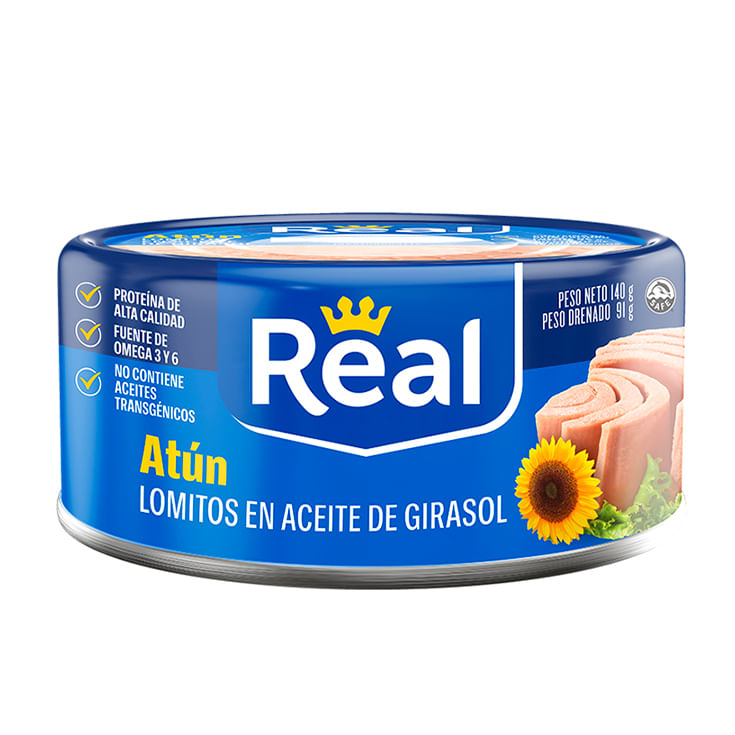 Real Atun En Girasol A/F 140 Gr.