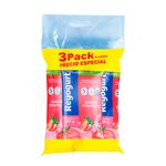 Tripack yogurt frutilla Reyogurt funda 900 ml