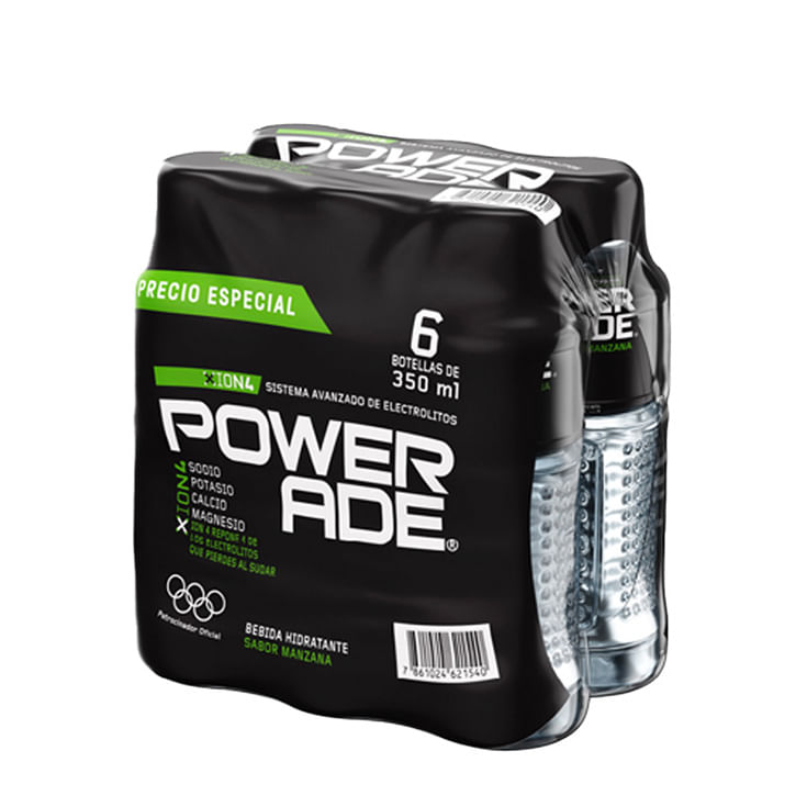 Bebida Hidratante Manzana Sixpack Powerade 350ML