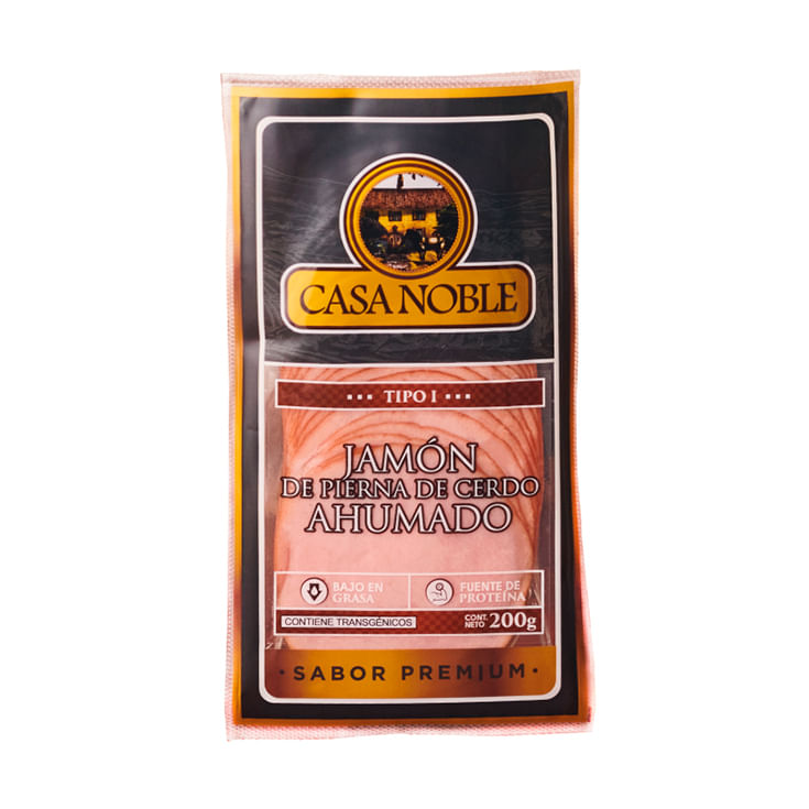Casa Noble Jamon Pierna De Cerdo Ahumado 200 Gr.