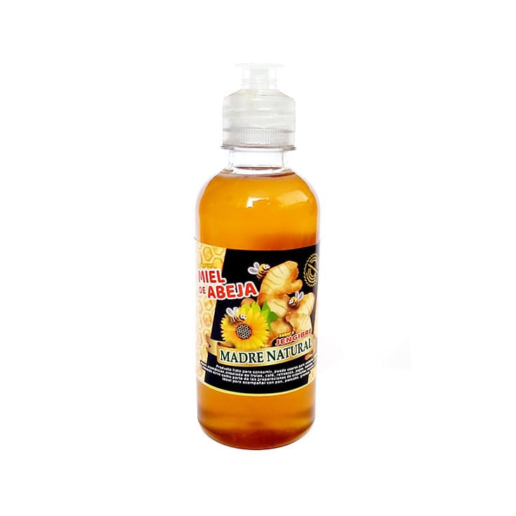 Madre naturaleza jarabe con miel de abeja sabor a jengbre 400gr