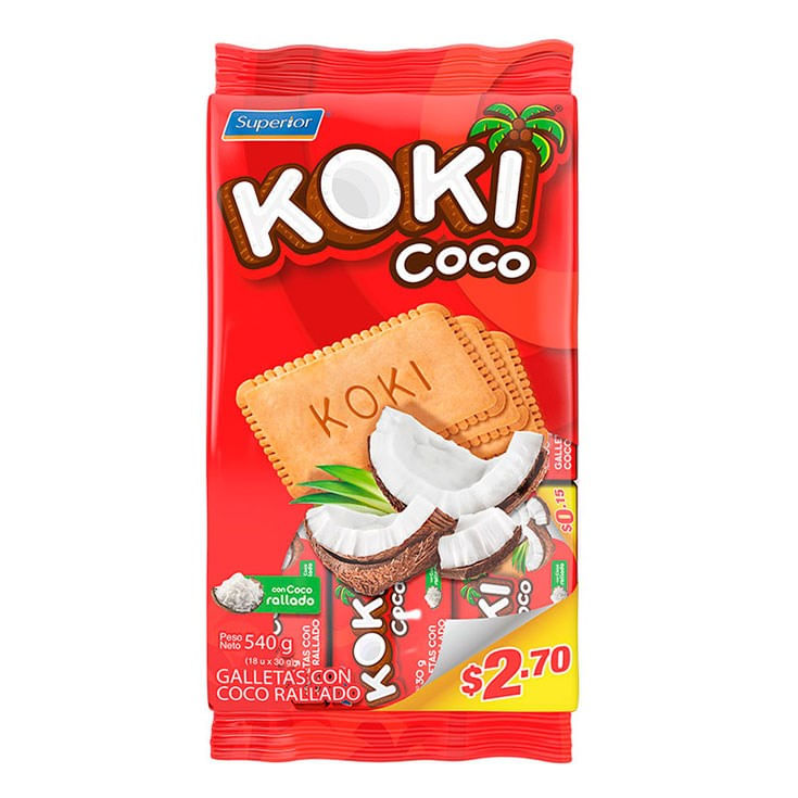 Galletas De Coco Koki 540 Gr