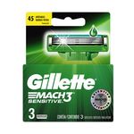 March 3 Gillette Sensitive Repuesto X 3 Cartuc
