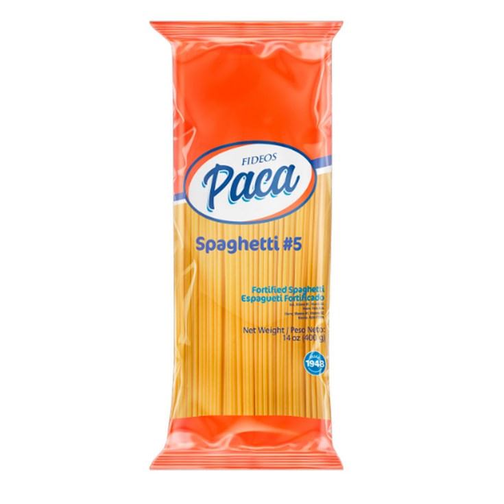 Fideo Spaghetti Paca 400 Gr