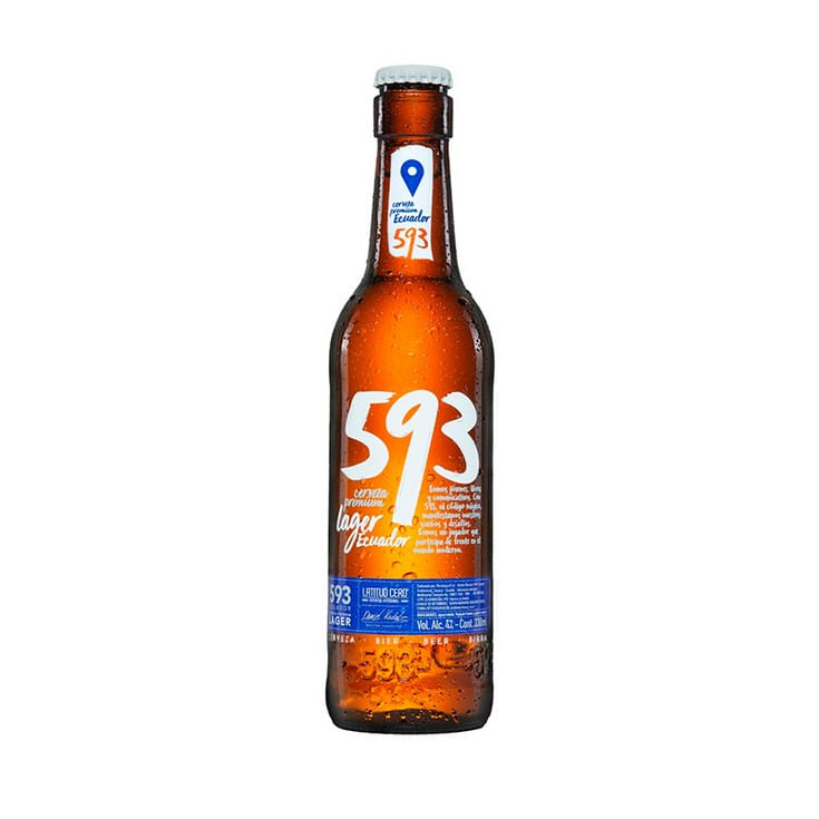 593 Cerveza Premiun Lager Botella 330 Ml
