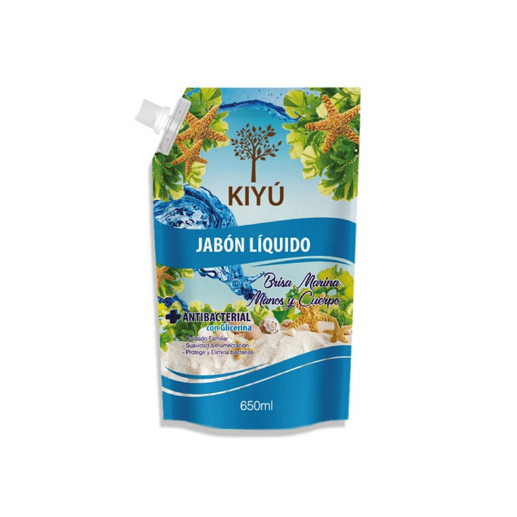 Jabón Líquido Brisa Marina Kiyu 650Ml.
