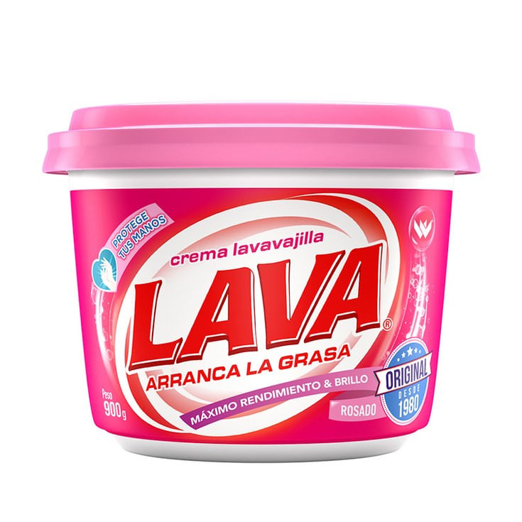 Crema Lavavajilla Rosado Lava 900 Gr