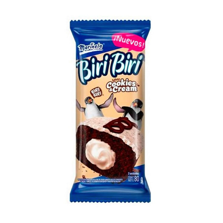 Pastelito Biri Biri Sabor A Cookie & Cream 80 Gr.