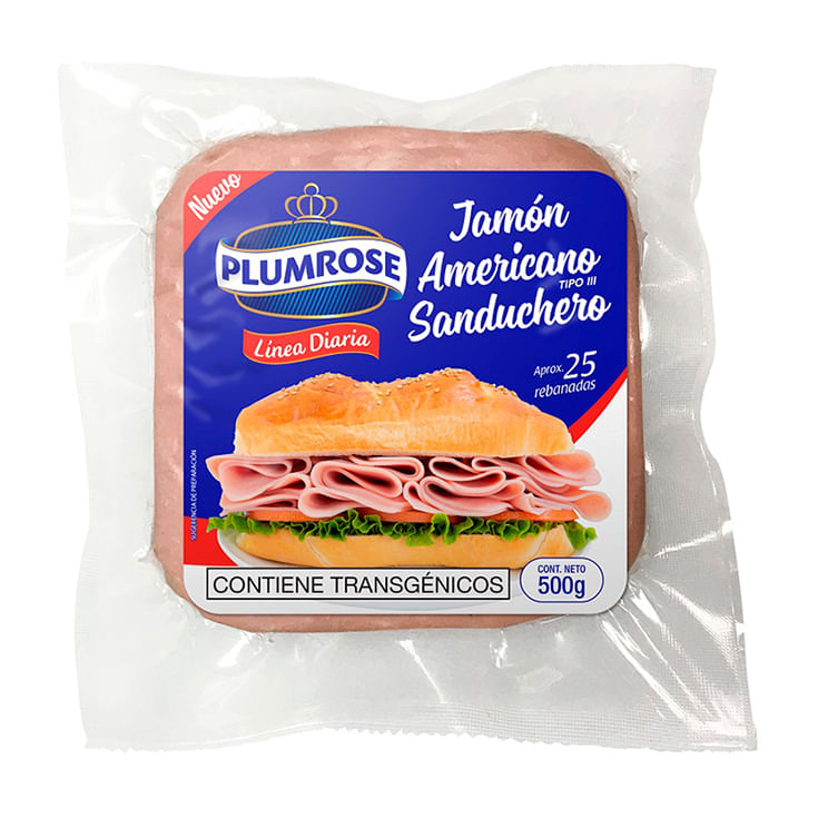 Plumrose Jamon Sanduchero Americano Tipo II 500 G