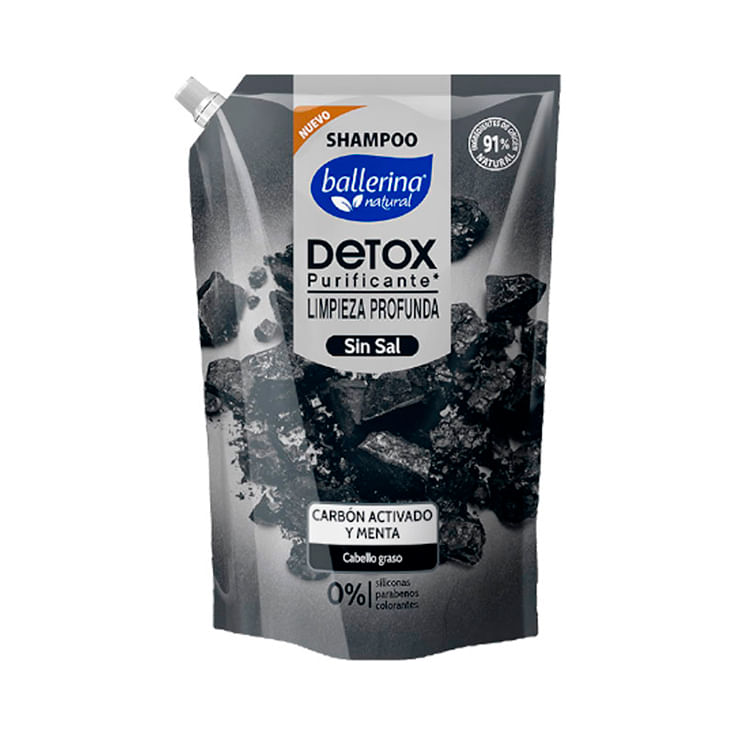Ballerina Shampoo Detox Carbon Activado 750Ml