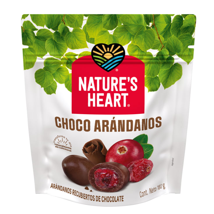 Arandanos Cubiertos Chocolate Natures Hearts 180G