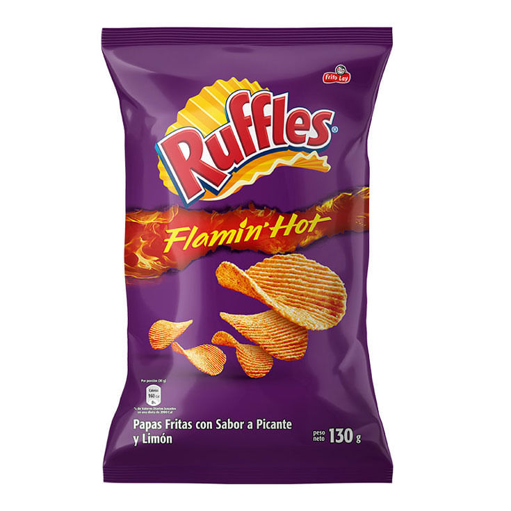 Papas Ruffles Flamin Hot 130G