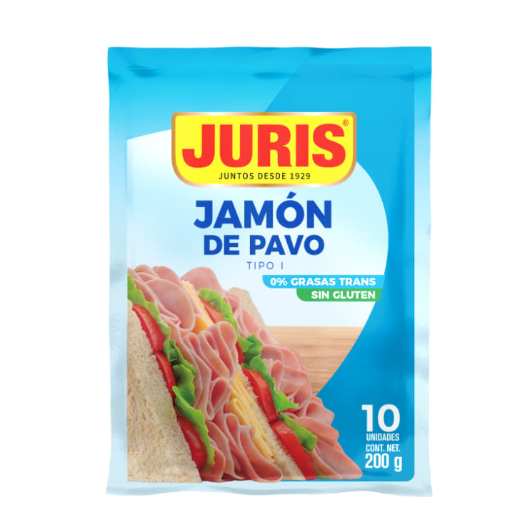 Jamón De Pavo Tipo I Juris 200 Gr