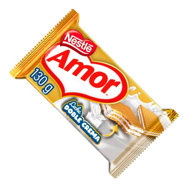 Waffer de Leche Doble Crema Amor 130GR.