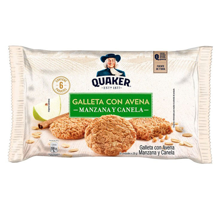 Galleta De Avena Y Manzana Quaker 168GR