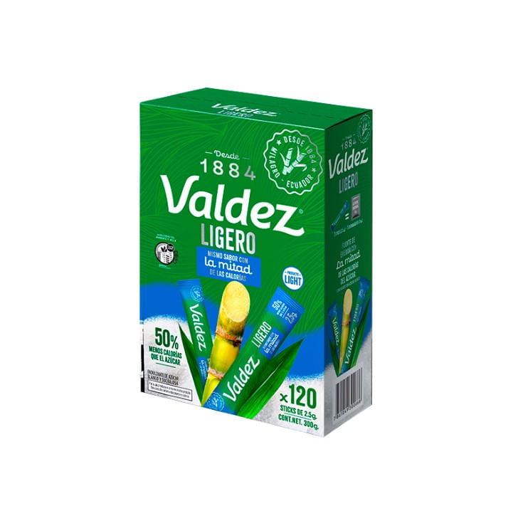 Azucar Ligero Valdez 120 Sticks 2.5Gr