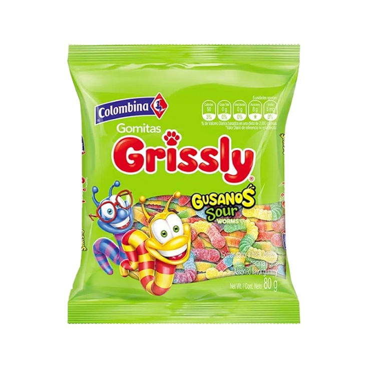 Gomita Grissly Gusanos 80 Gr