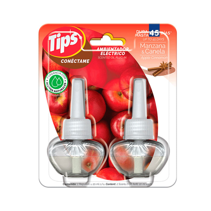 Ambiental Electrico Manzana & Canela Rep Tips 20Ml.