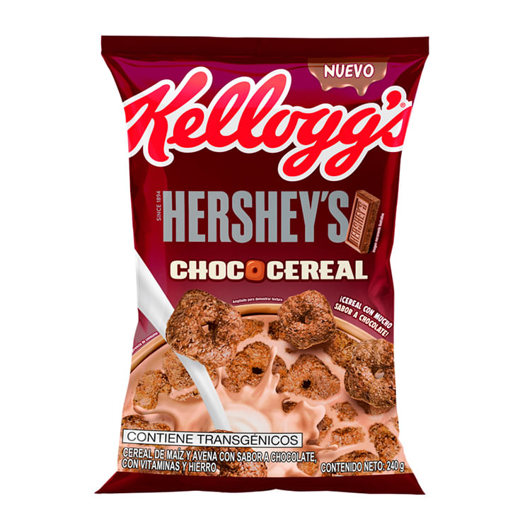 Kellogg'S Hersheys Cereal De Maiz & Avena Sabor A Chocolate 240 Gr.