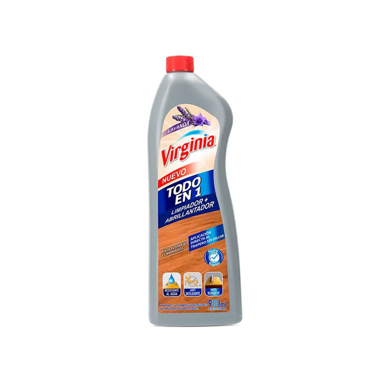 Limpiador Virginia Abrillantador Todo En 1 Pisos Flotantes 900Ml.