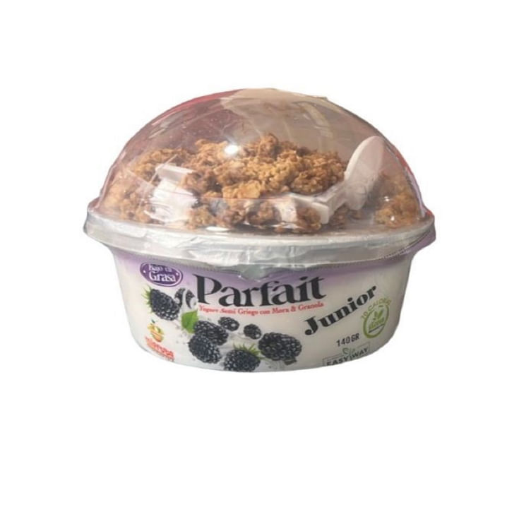 Parfait Kids Yogurt Natural Easyway Con Trozos De Mora 140 Gr