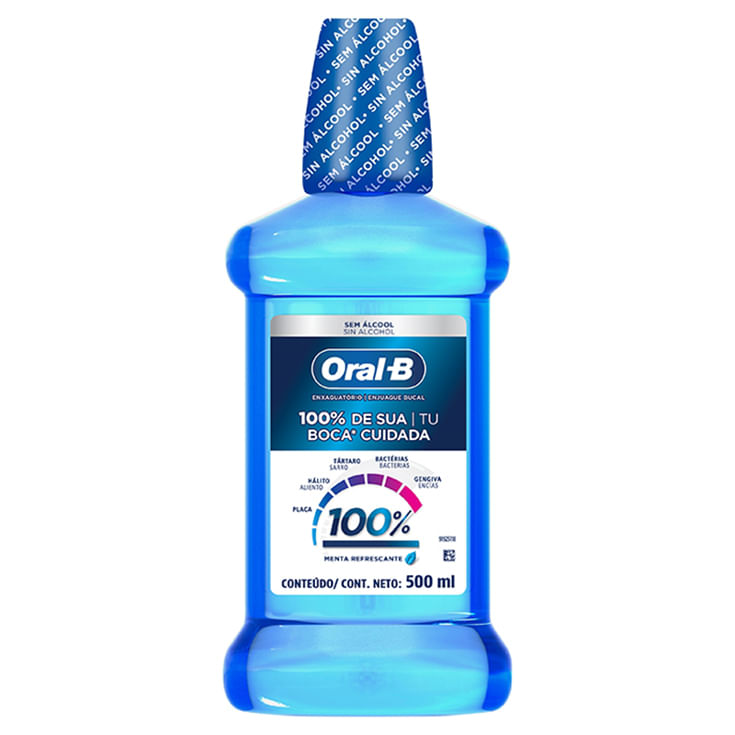 Enjuague 100% Rinse Oral-B 500ml