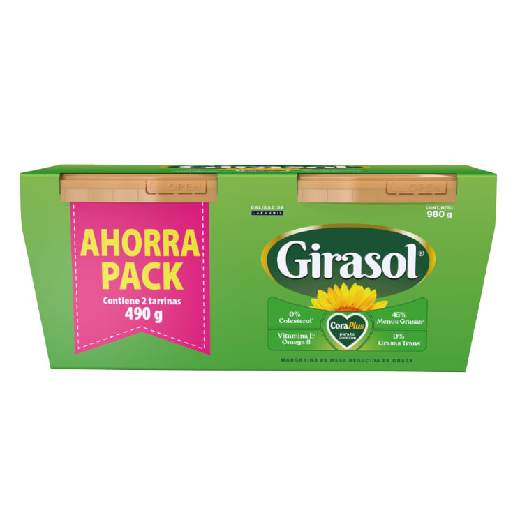Girasol Margarina Bipack 490Gr C/U