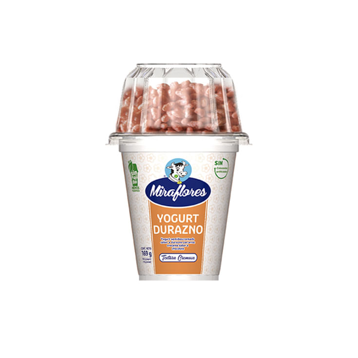 Miraflores Yogurt Vaso Durazno Hojuela 169 Gr