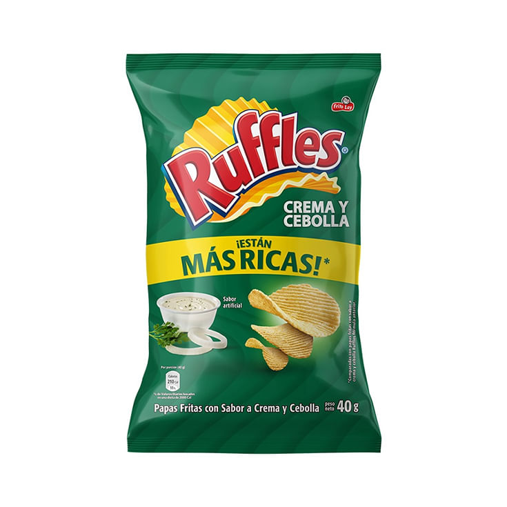 Papas Ruffles Cre Y Ceb 40G
