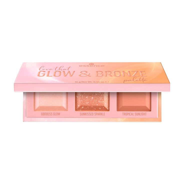 Paleta De Iluminador Y Bronzer Essence Love That Glow & Bronze 16 Gr