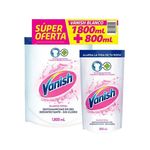 Vanish Pack Quitamanchas Gel Blanco 1800Ml + 800Ml Super Oferta