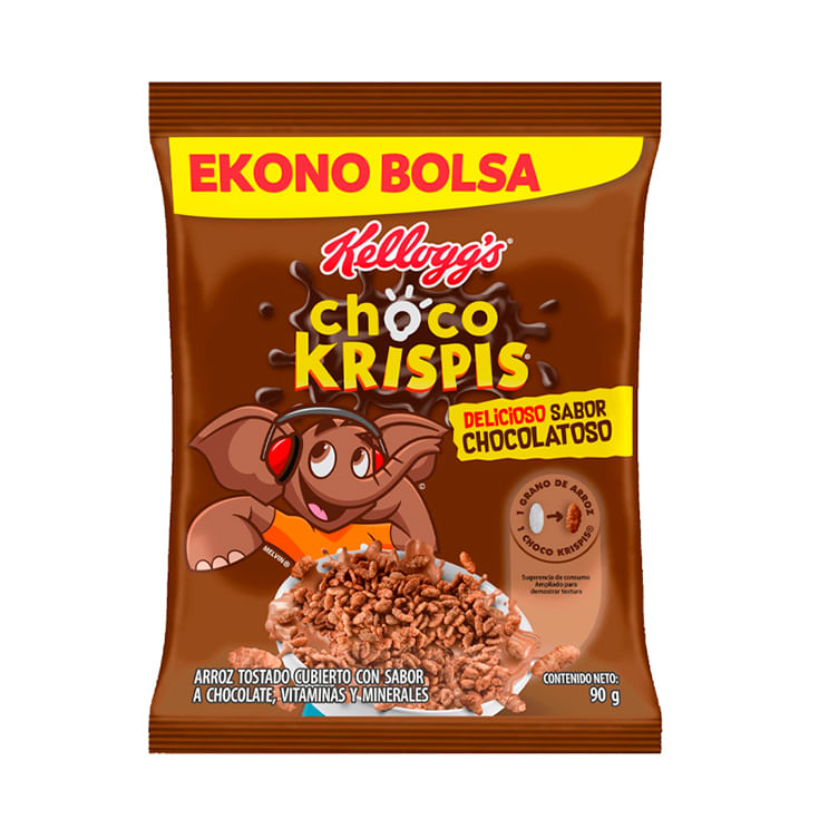 Cereal Kelloggs Choco Krispis Arroz Sabor A Chocolate Funda 90 Gr.