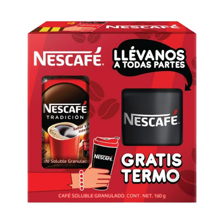 Cafe Nescafetradicion Frasco 160 Gr Gratis Termo.
