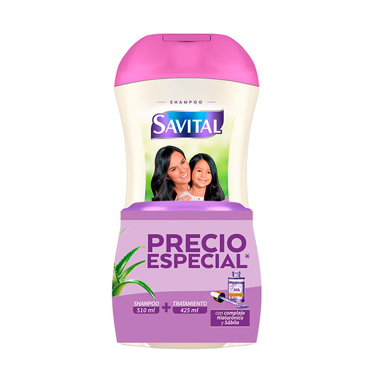 Pack Shampoo Savital Complejo Hialurónico 510Ml+ Crema Tratamiento 425Ml