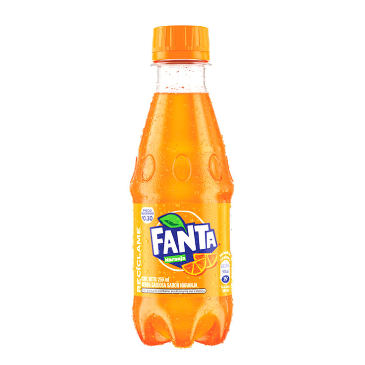 Gaseosa Sabor A Naranja Fanta 250 ml