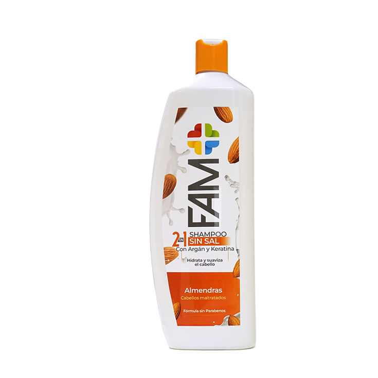 Shampoo Fam+ 2 En 1 Almendras 1L