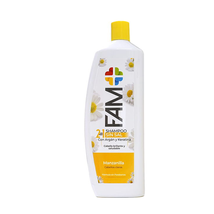 Shampoo Fam+ 2 En 1 Manzanilla 1L