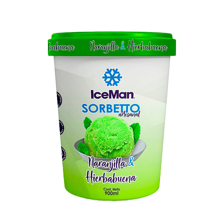 Sorbeto Naranjilla & Hierbabuena Iceman 900M