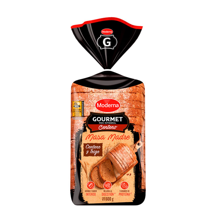 Moderna Pan Integral Gourmet Masa Madre Semillas 550Gr