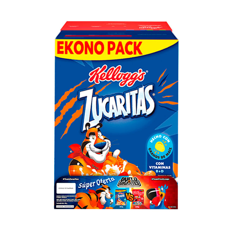 Cereal Kellogg'S Ekono Pack Zucaritas 260 Gr + Froot Loops 230 Gr.
