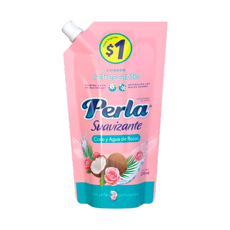 Suavizante Perla Coco & Agua De Rosas 370 Ml.