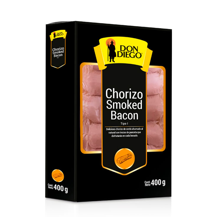 Don Diego Chorizo Ahumado Con Tocino Tipo I 400 Gr.